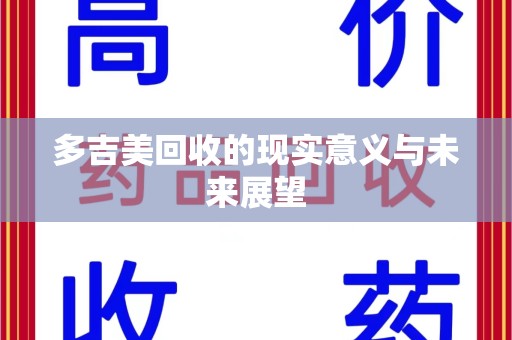 宿州多吉美回收的现实意义与未来展望